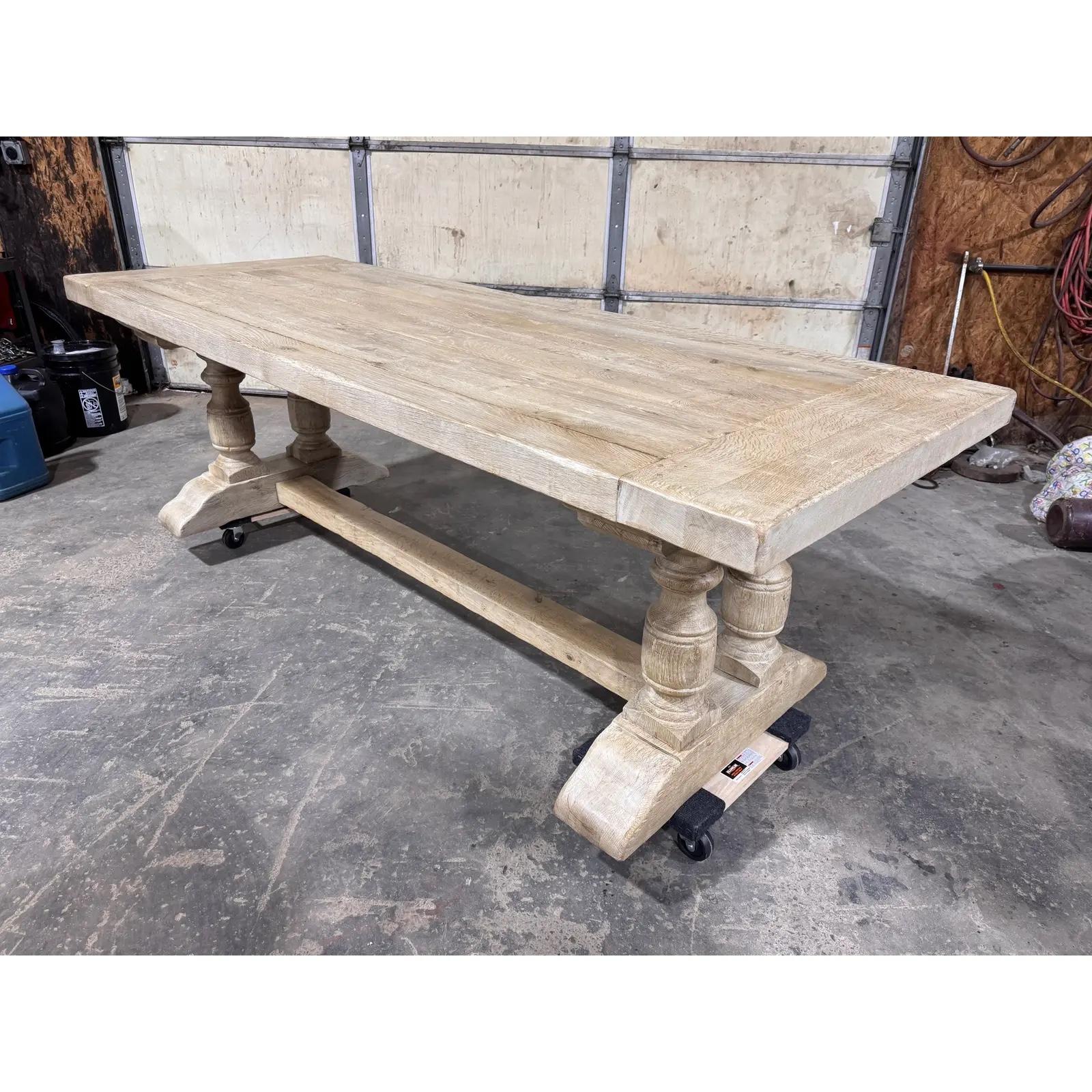 XIXe siècle Table à tréteaux en pin du 19e siècle en vente
