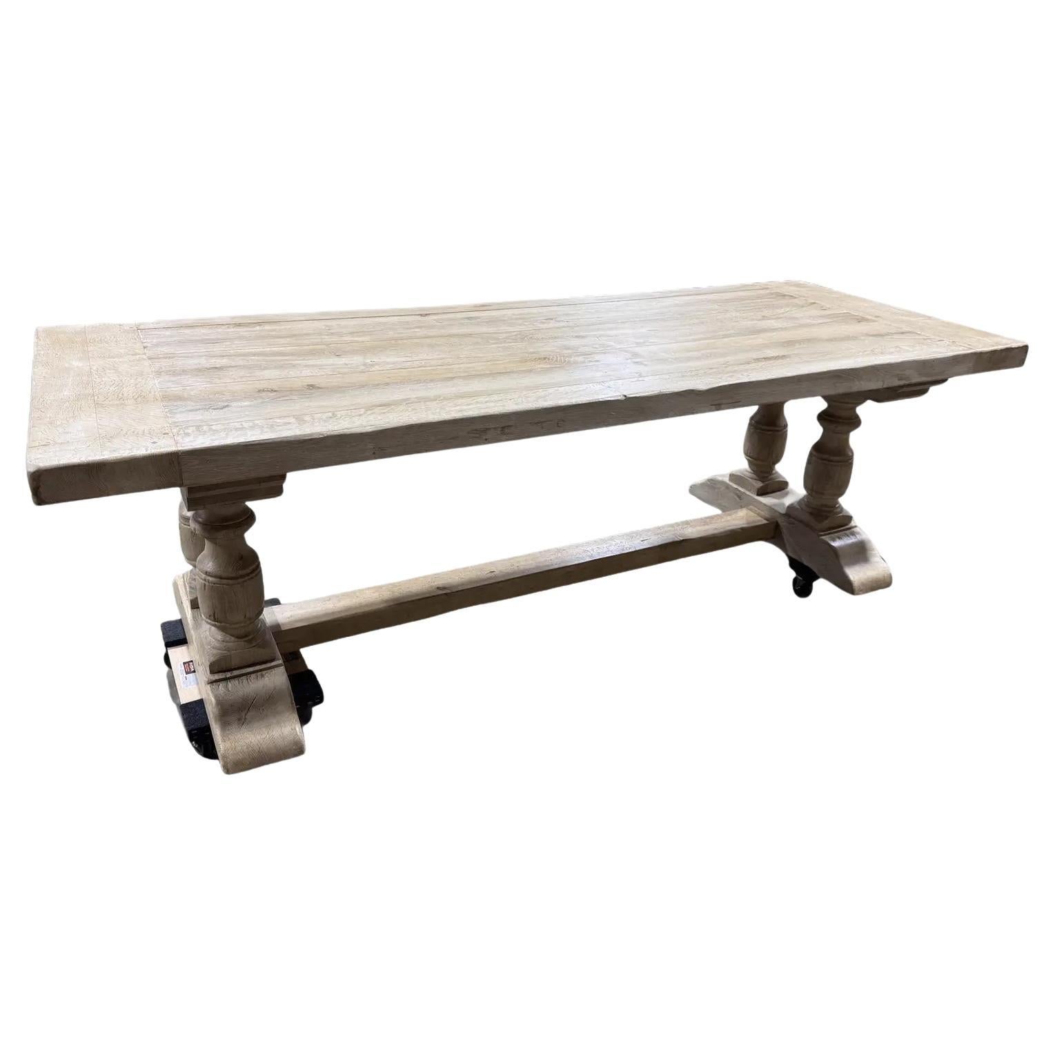 Table à tréteaux en pin du 19e siècle en vente