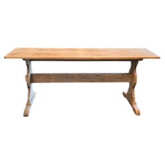 19th Century Pine Trestle Table