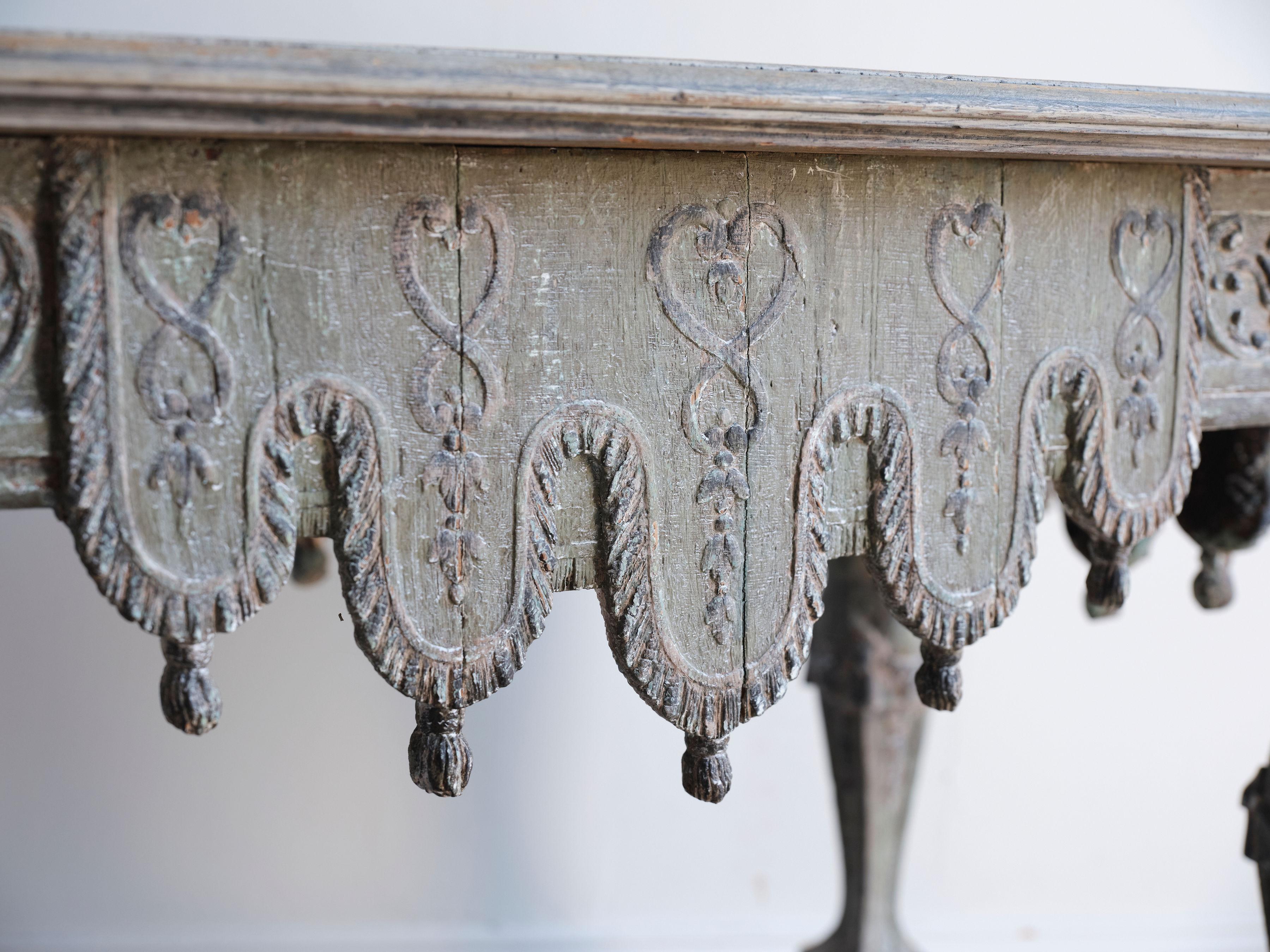 French 19th Century Pinewood Renaissance Style Table, Circa 1880 For Sale