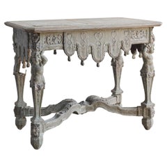 Antique 19th Century Pinewood Renaissance Style Table, Circa 1880