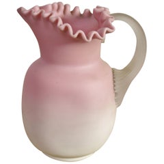 19th Century Pink Burmese Glass Jug