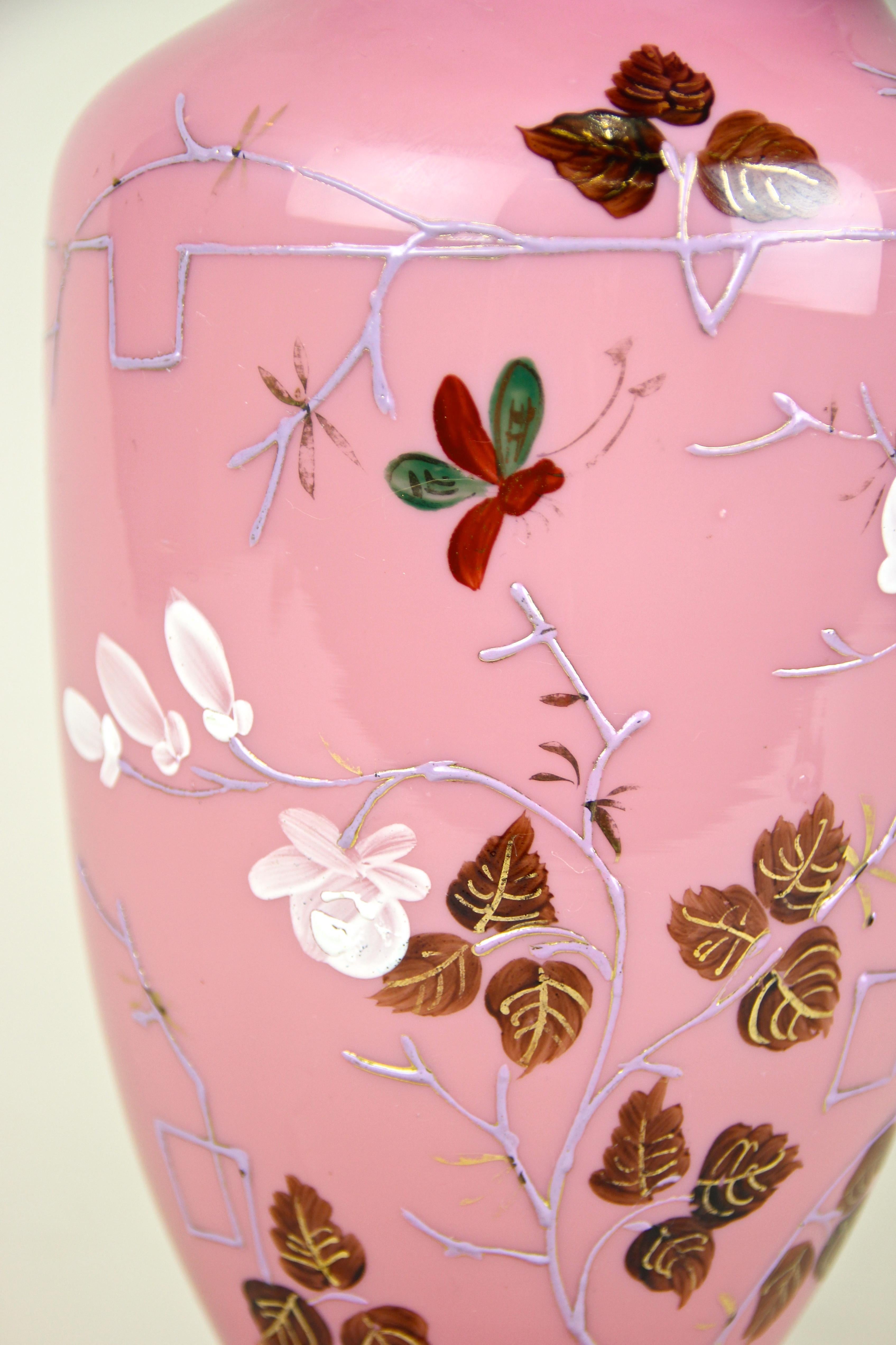 vintage pink vases