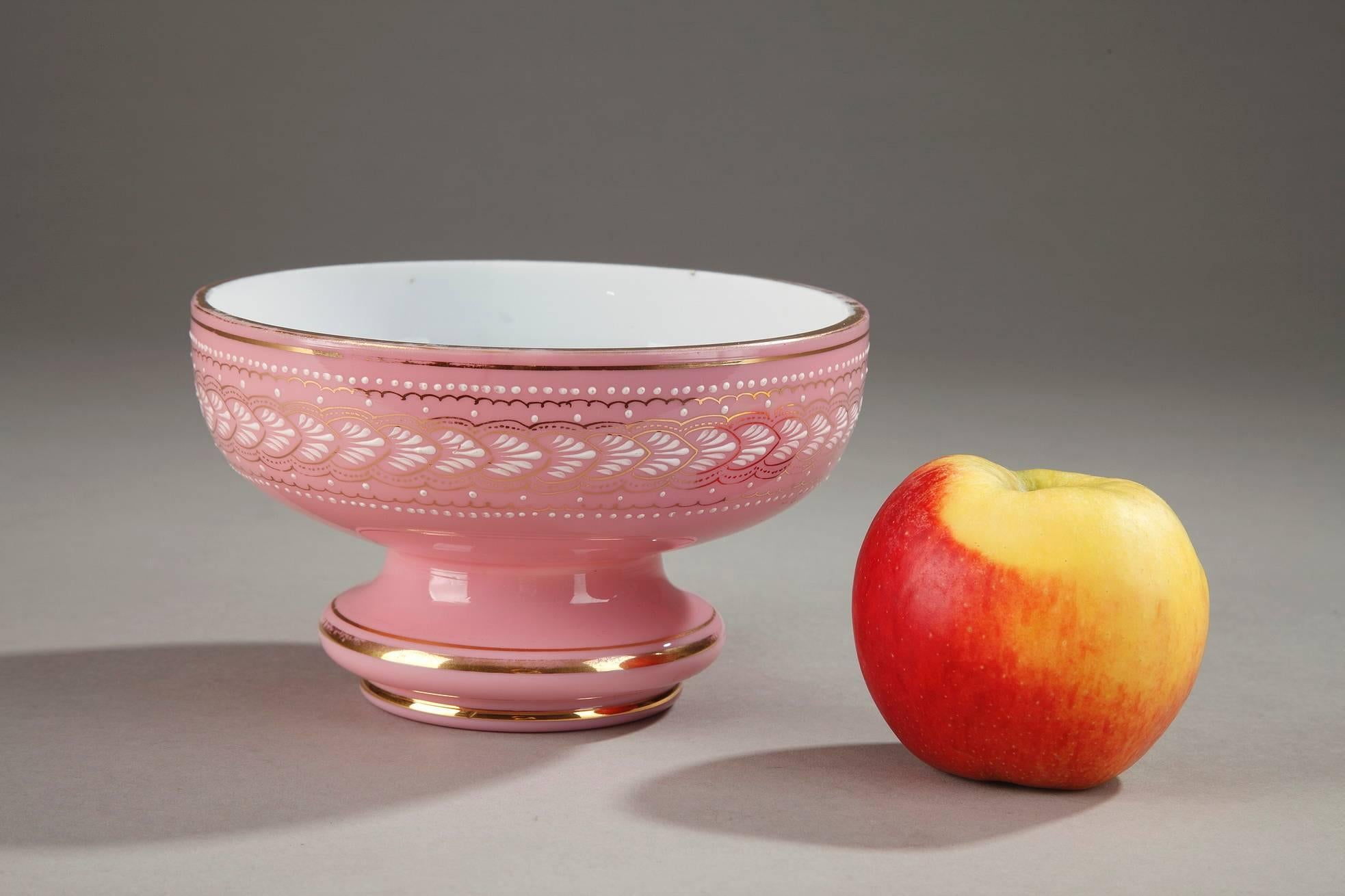 19th Century Pink Opaline Bowl In Good Condition In Paris, FR