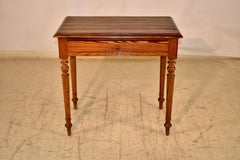 Table d'appoint en pitch-pine du 19e siècle, France