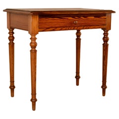 19th Century Pitch Pine Side Table from France