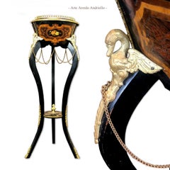 19th Century Planter in Marquetry Round Napoleon III