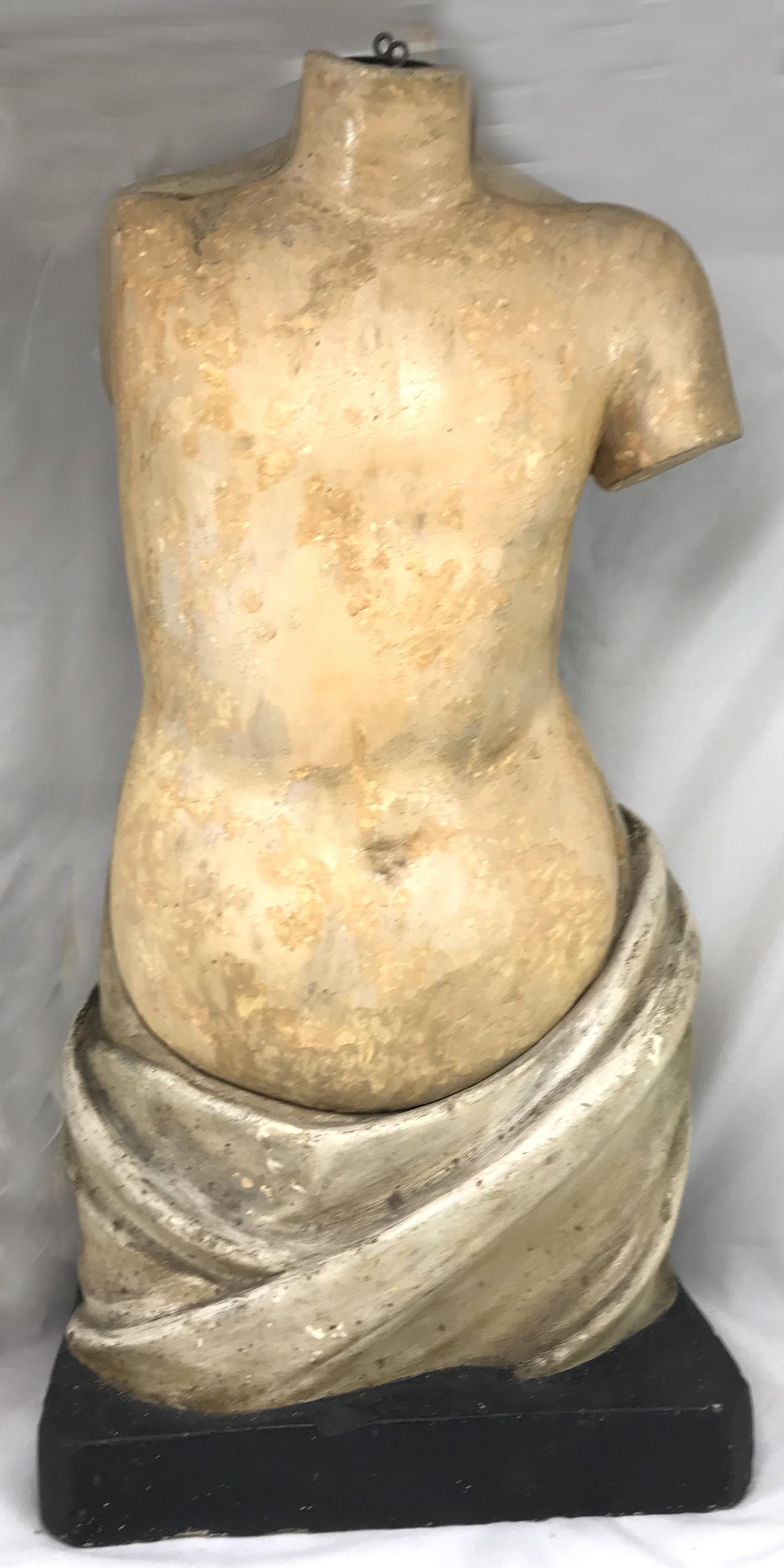 A wonderful example of a plaster polychrome anatomy teaching model torso with removable body parts including heart, lungs, and other organs. Probably American in origin, probably dating to the 19th century, in very good condition, with some paint