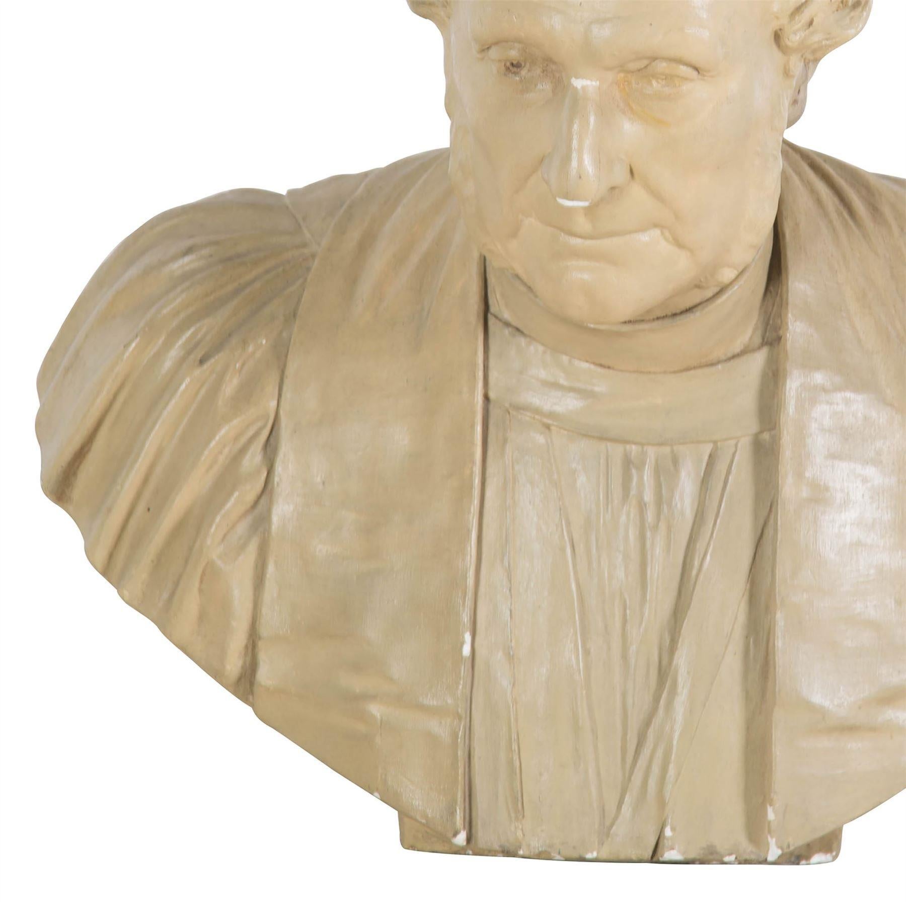 19th Century Plaster Bust In Good Condition For Sale In Gloucestershire, GB