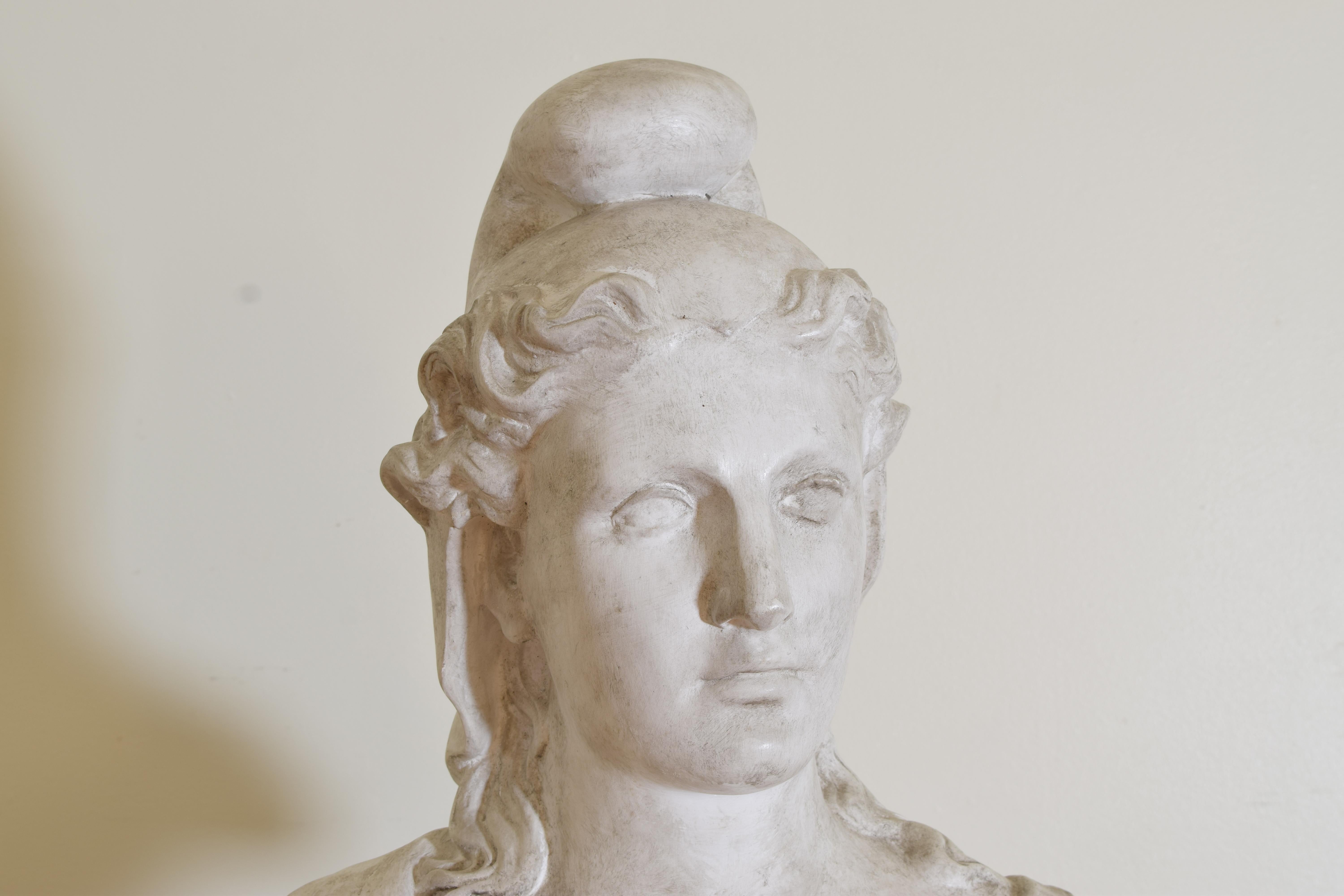 Plaster Bust of Marianne In Good Condition For Sale In Atlanta, GA