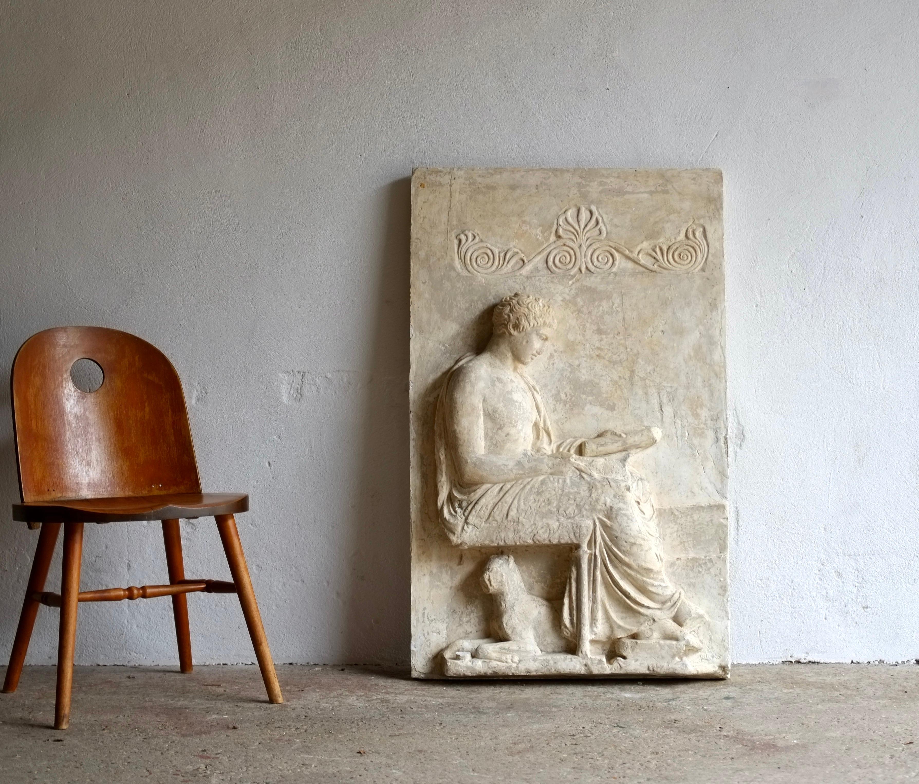 19th-Century Plaster Casting From The Grottaferrata Marble Grave Stele 7