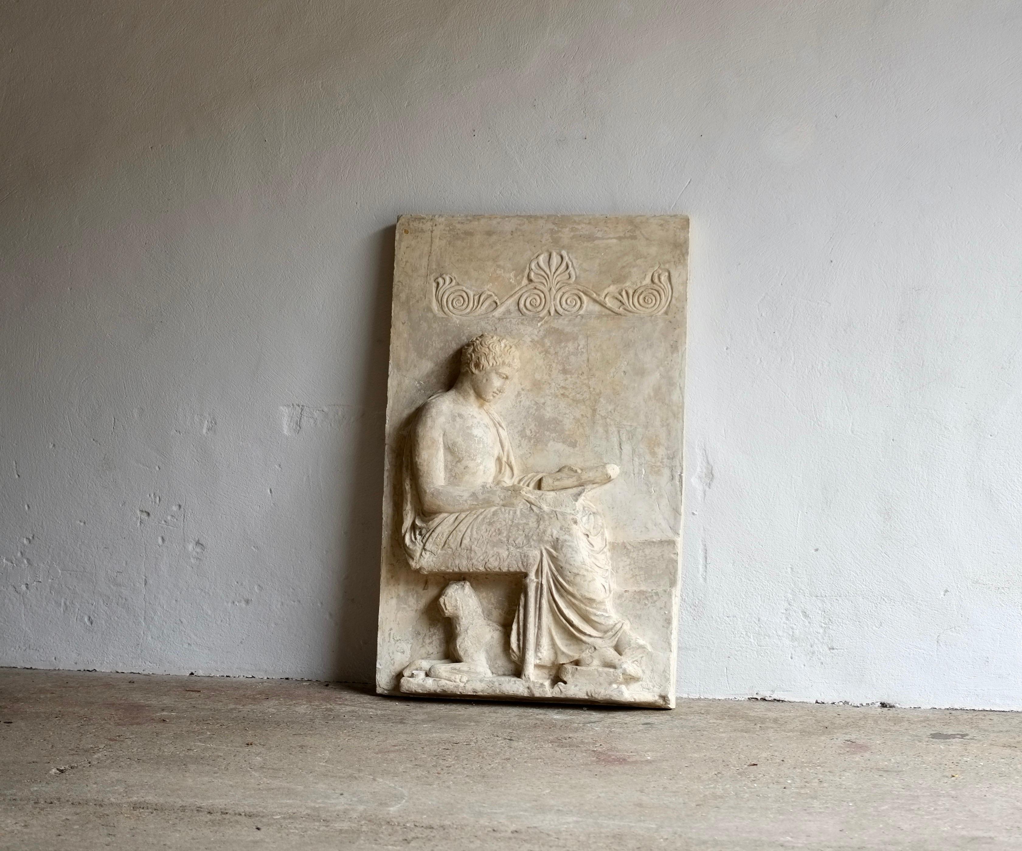 19th-Century Plaster Casting From The Grottaferrata Marble Grave Stele 8