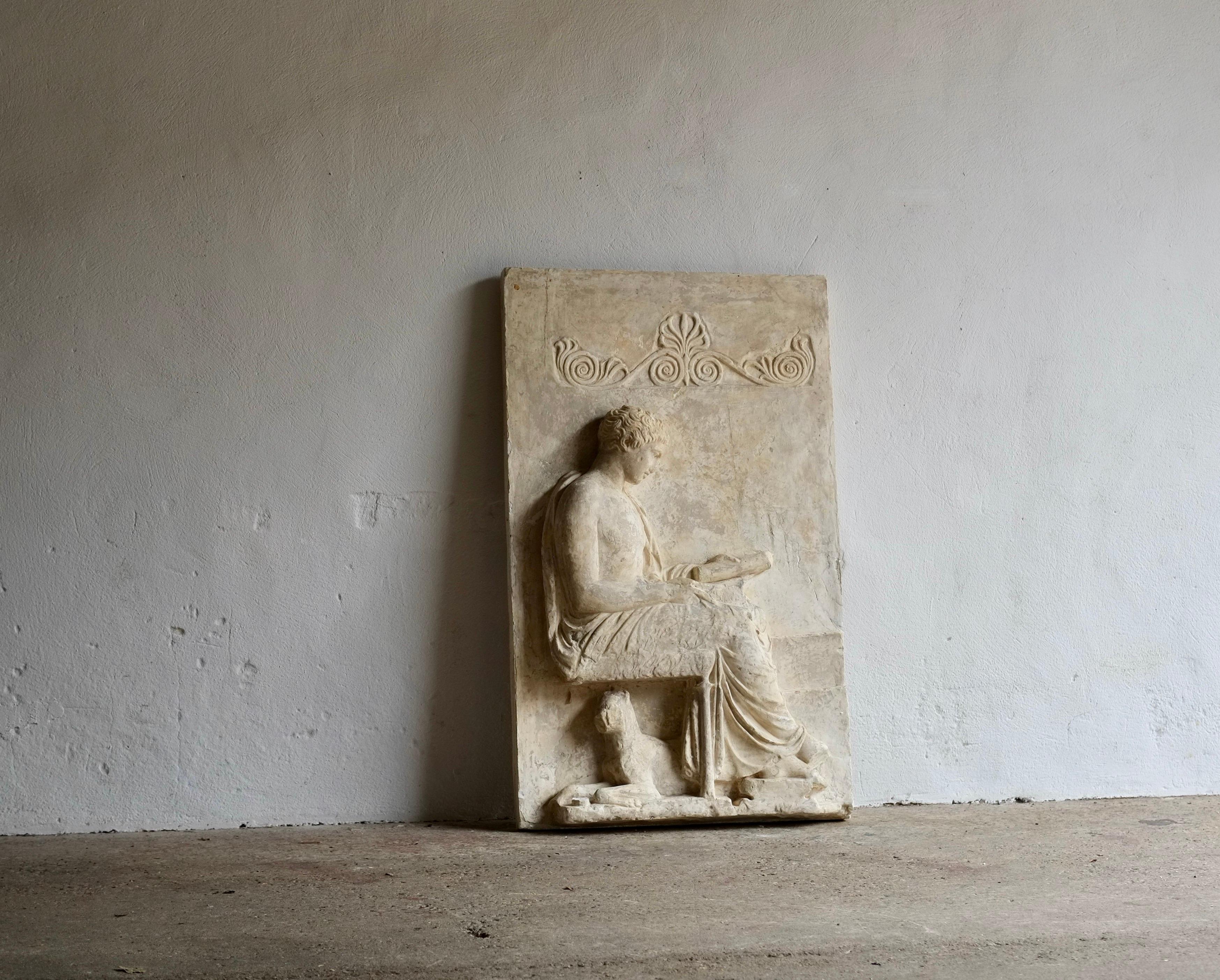 19th-Century Plaster Casting From The Grottaferrata Marble Grave Stele 9