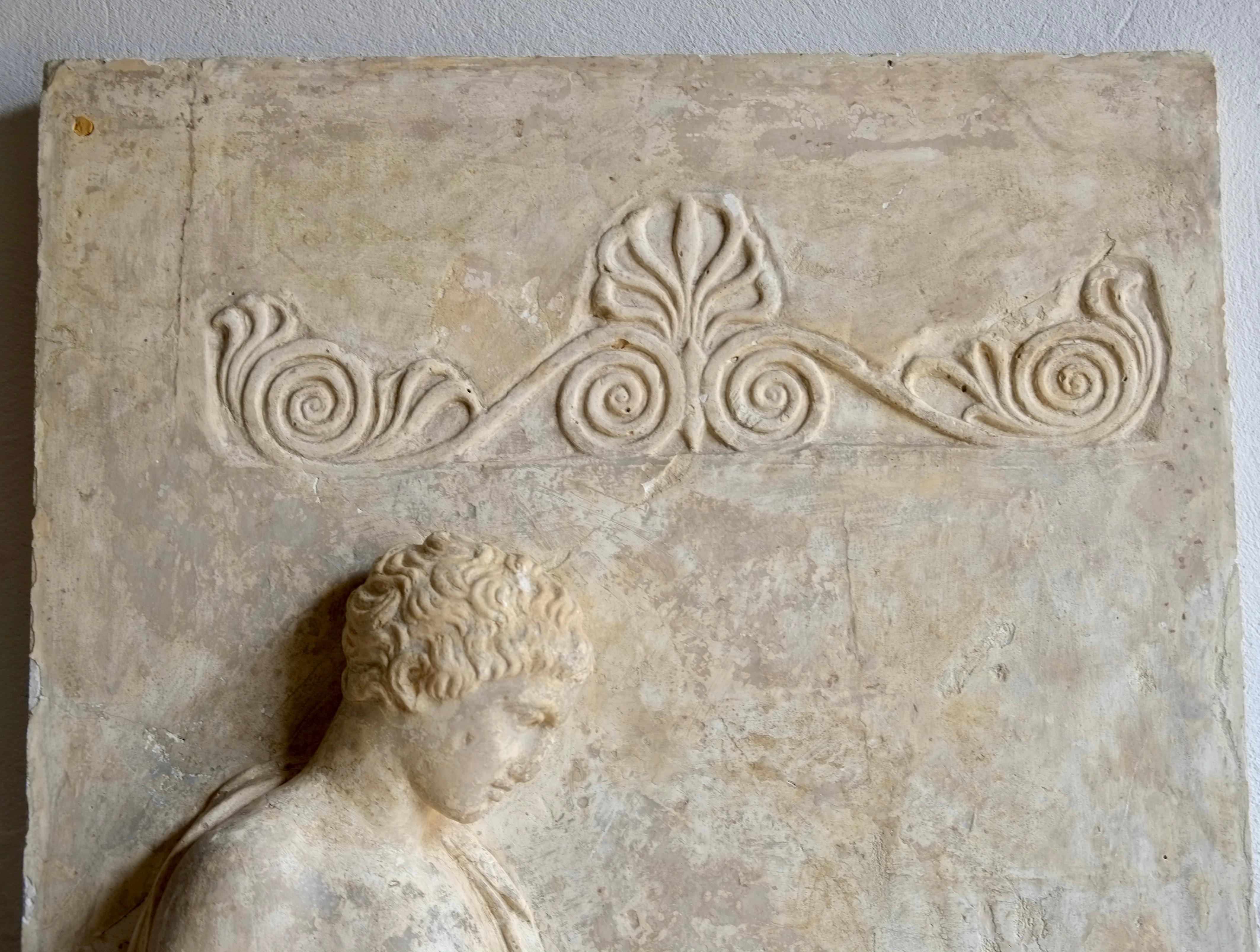 19th-Century Plaster Casting From The Grottaferrata Marble Grave Stele 3