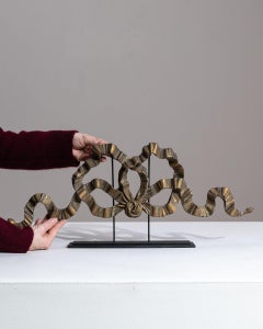 19th Century Plaster Gilded Plaster Decoration On Metal Stand