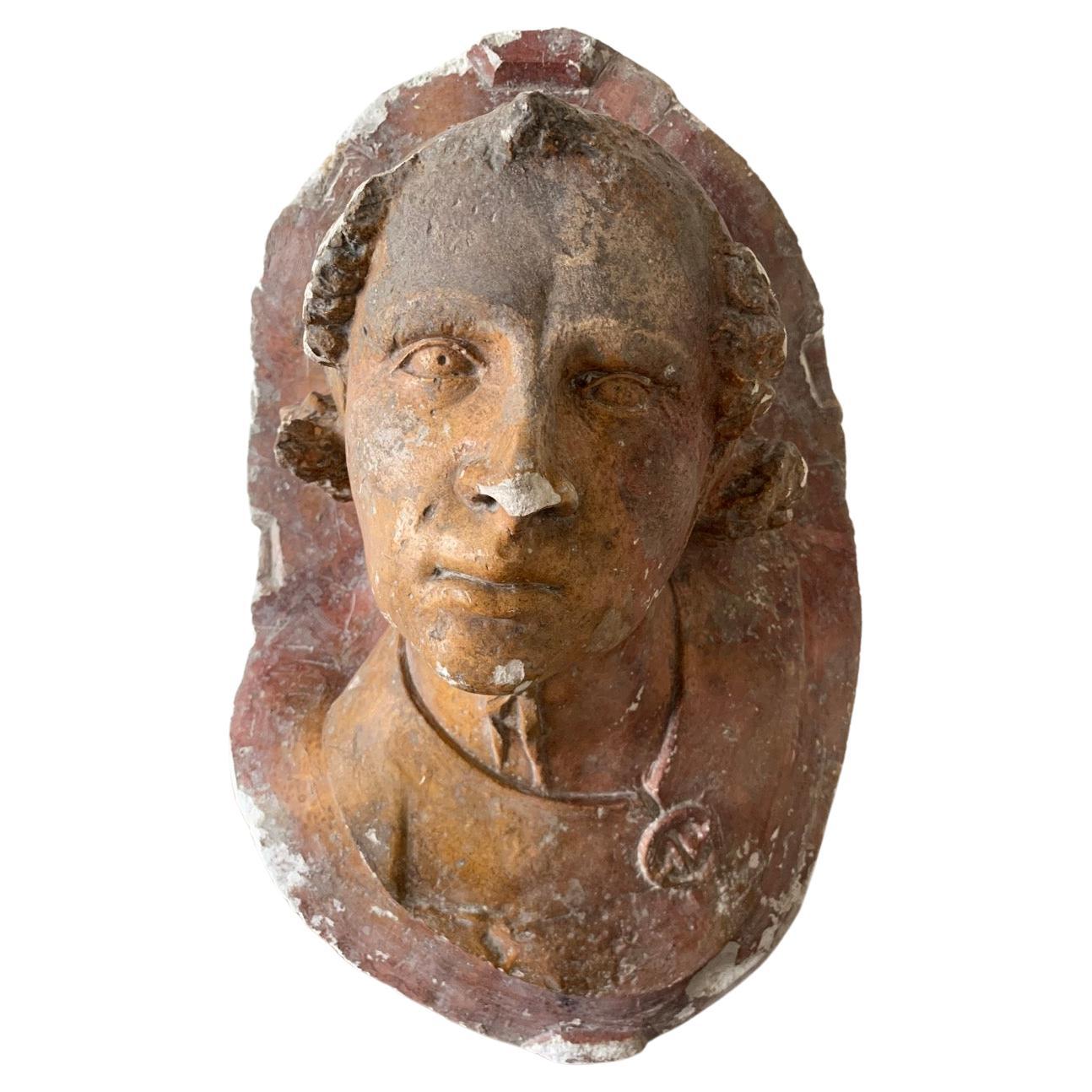 19th Century Plaster Head For Sale
