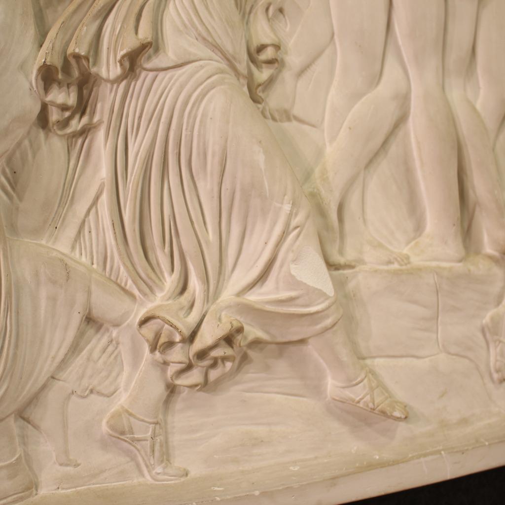 19th Century Plaster Italian Mythological High Relief Sculpture, 1880s 2