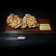 19th Century Plaster Museum Piece "Welcome" Gold Nugget Model Victoria Australia