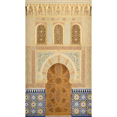 19th Century Plaster Relief Model of the Alhambra by Rafael Contreras