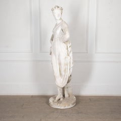 19th Century Plaster Statue "The Dancer" After Canova