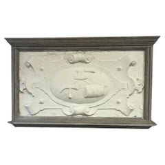 Rilievo commerciale in gesso e legno del XIX secolo proveniente dall'Esposizione Universale di Bruxelles del 1897
