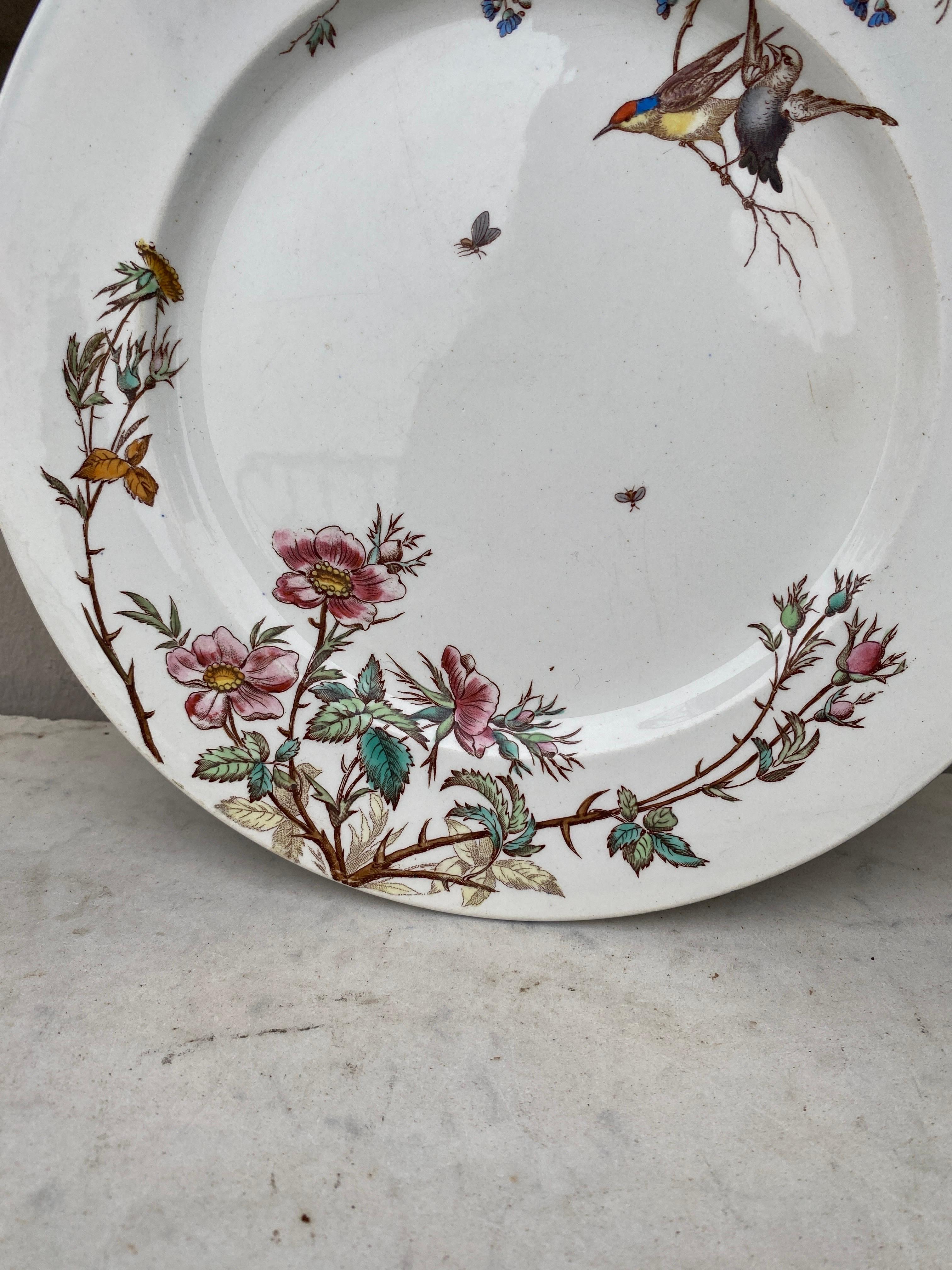 Victorien Assiette du 19ème siècle Vieillard Bordeaux Service Nella en vente