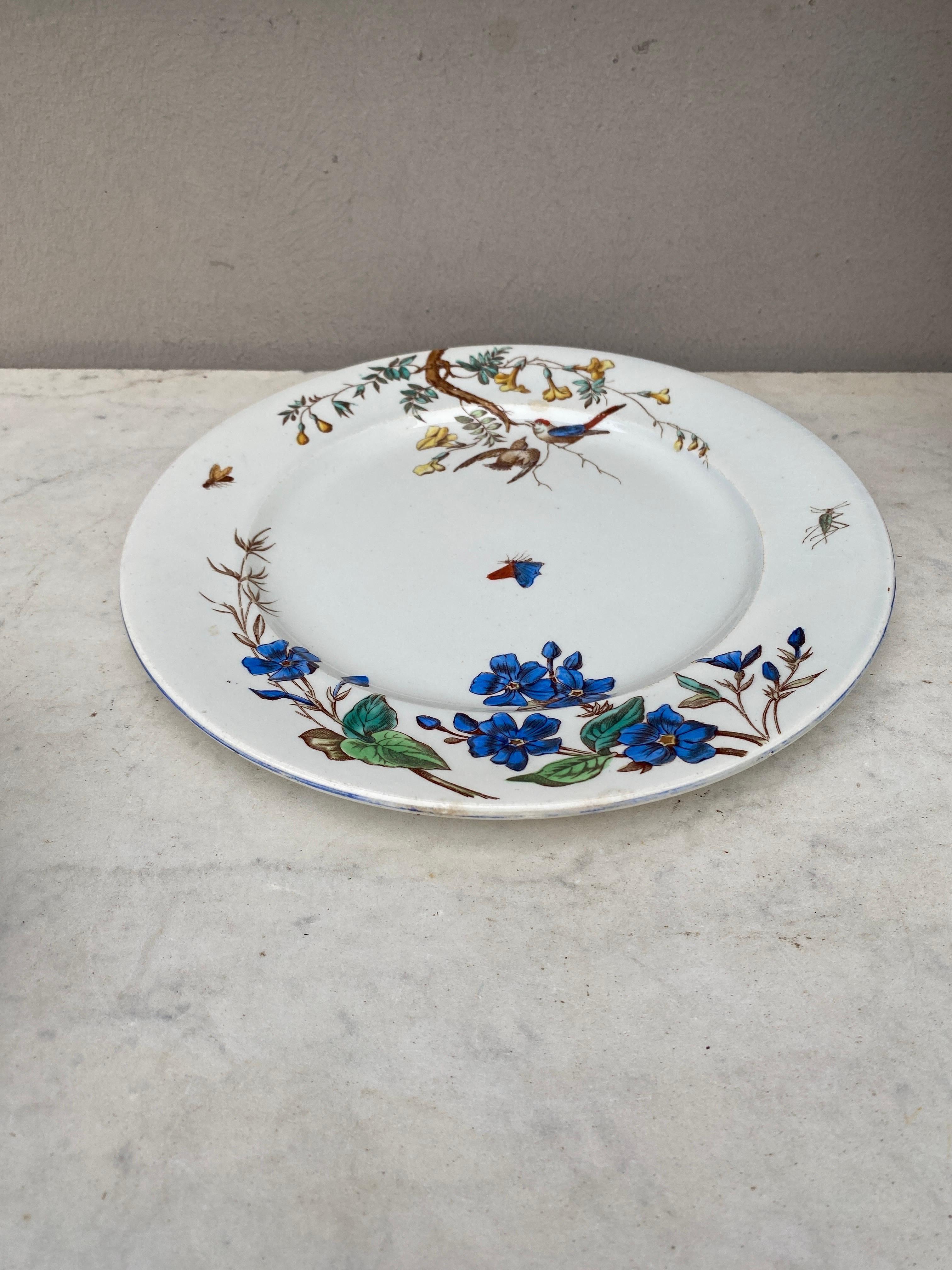 Victorien Assiette du 19ème siècle Vieillard Bordeaux Service Nella