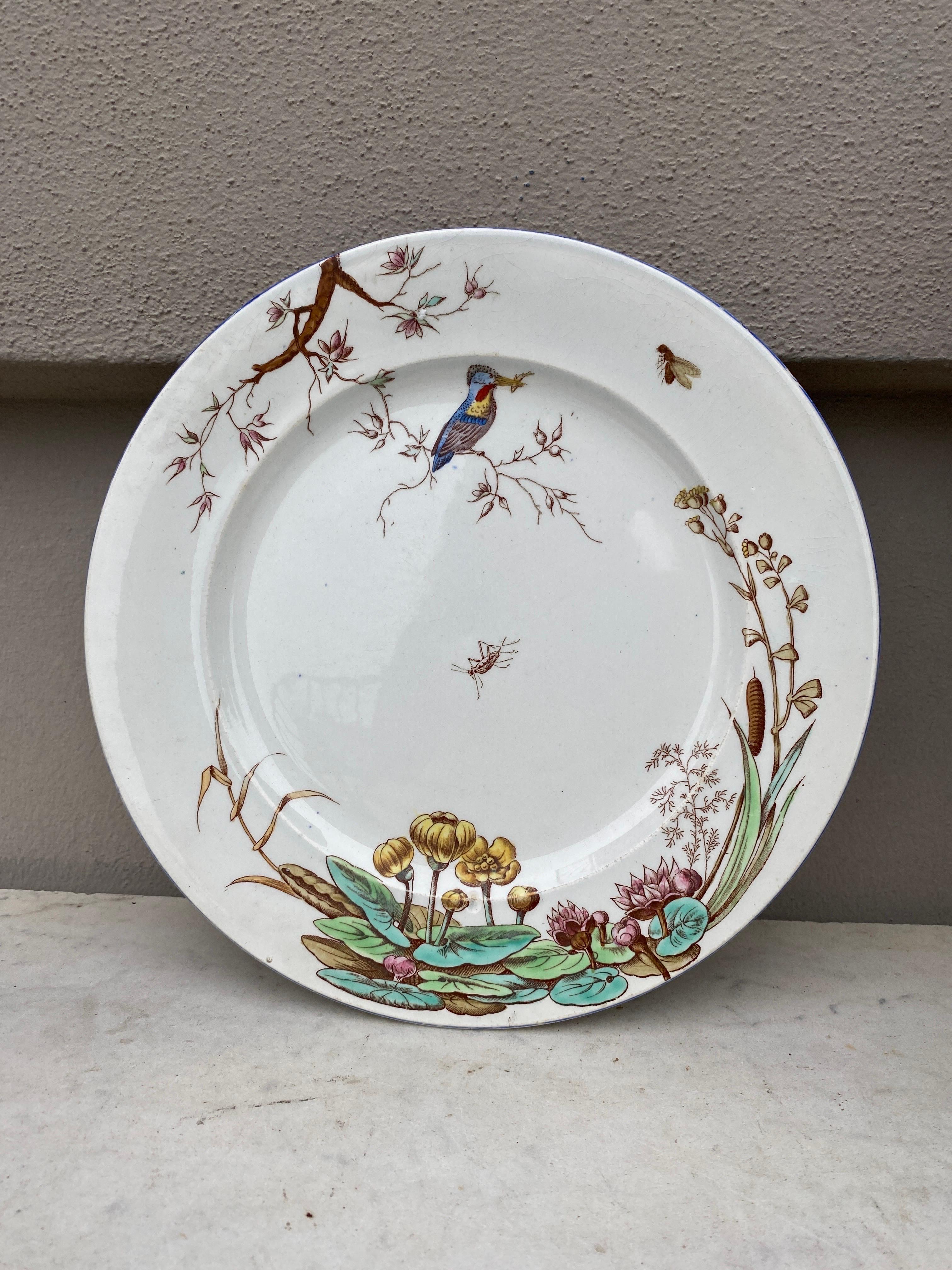 Assiette du 19ème siècle Vieillard Bordeaux Service Nella 1