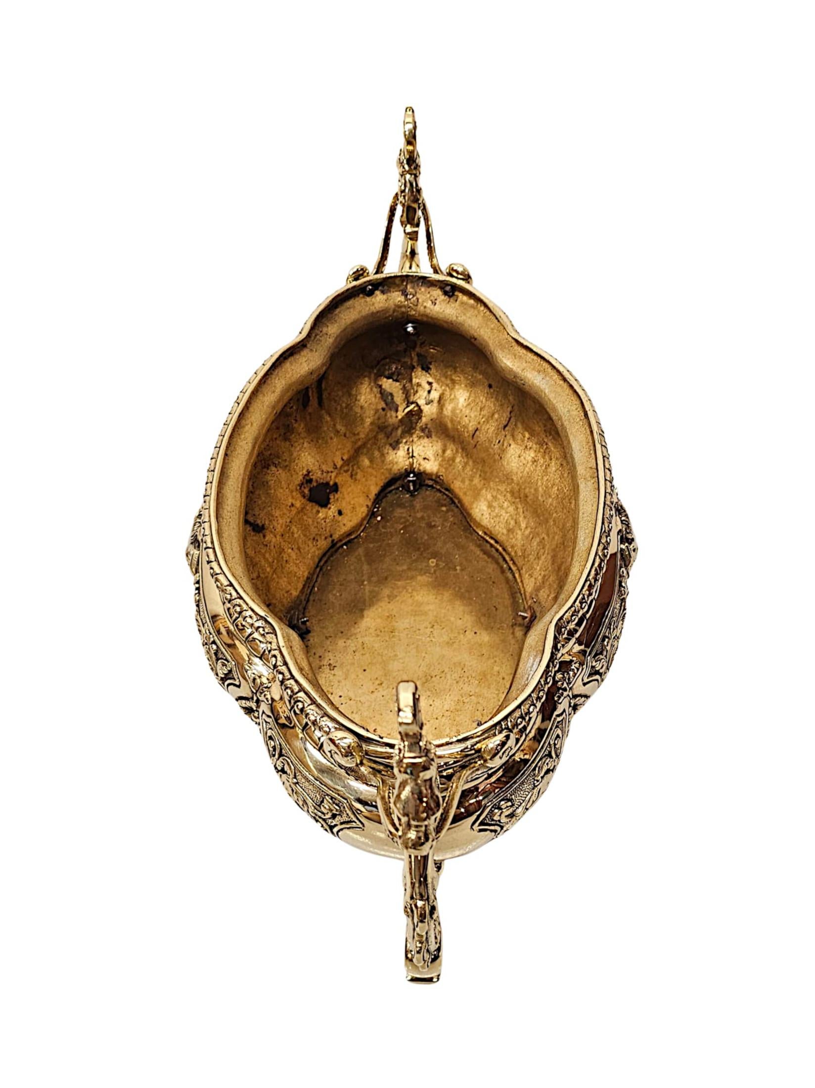 19th Century Polished Brass Jardiniere or Planter en vente 1