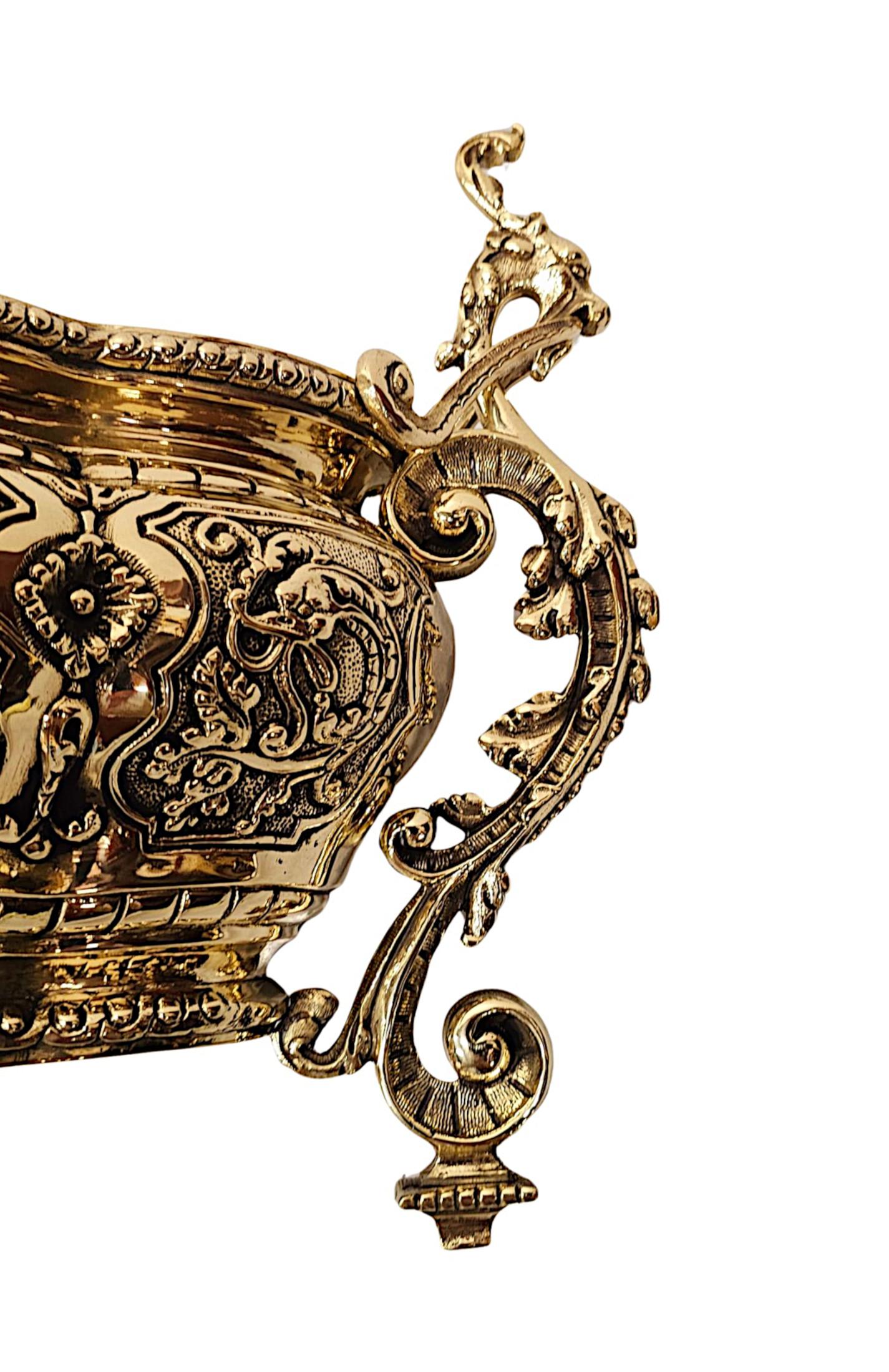 19th Century Polished Brass Jardiniere or Planter en vente 2