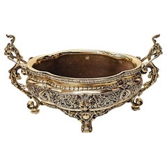 Antique 19th Century Polished Brass Jardiniere or Planter