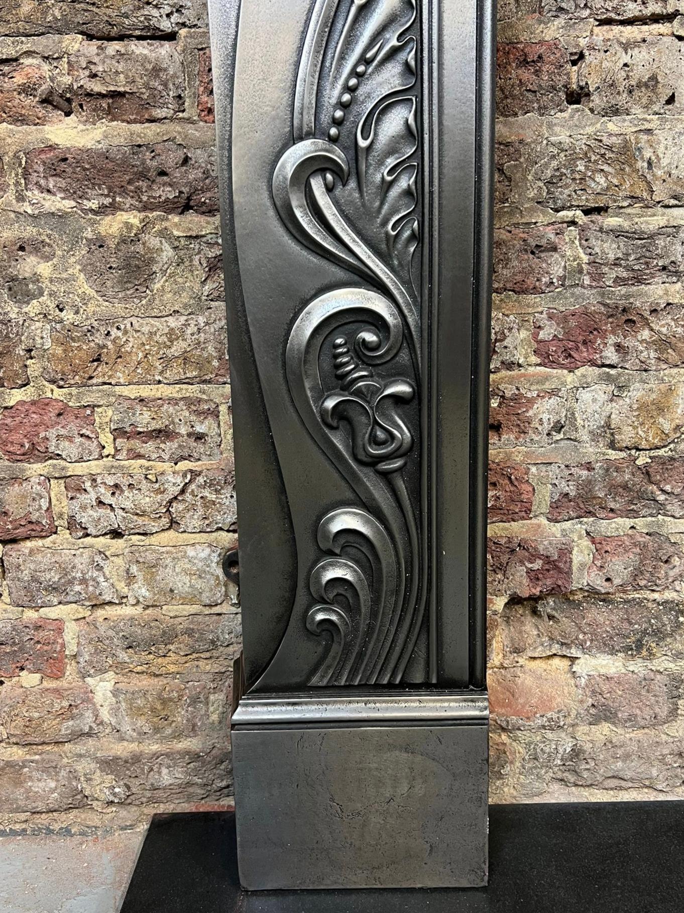 19th Century Polished Cast Iron Fireplace Mantlepiece For Sale 6