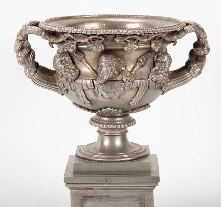 19th Century Polished Steel Warwick Vase For Sale at 1stDibs