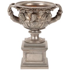 19th Century Polished Steel Warwick Vase