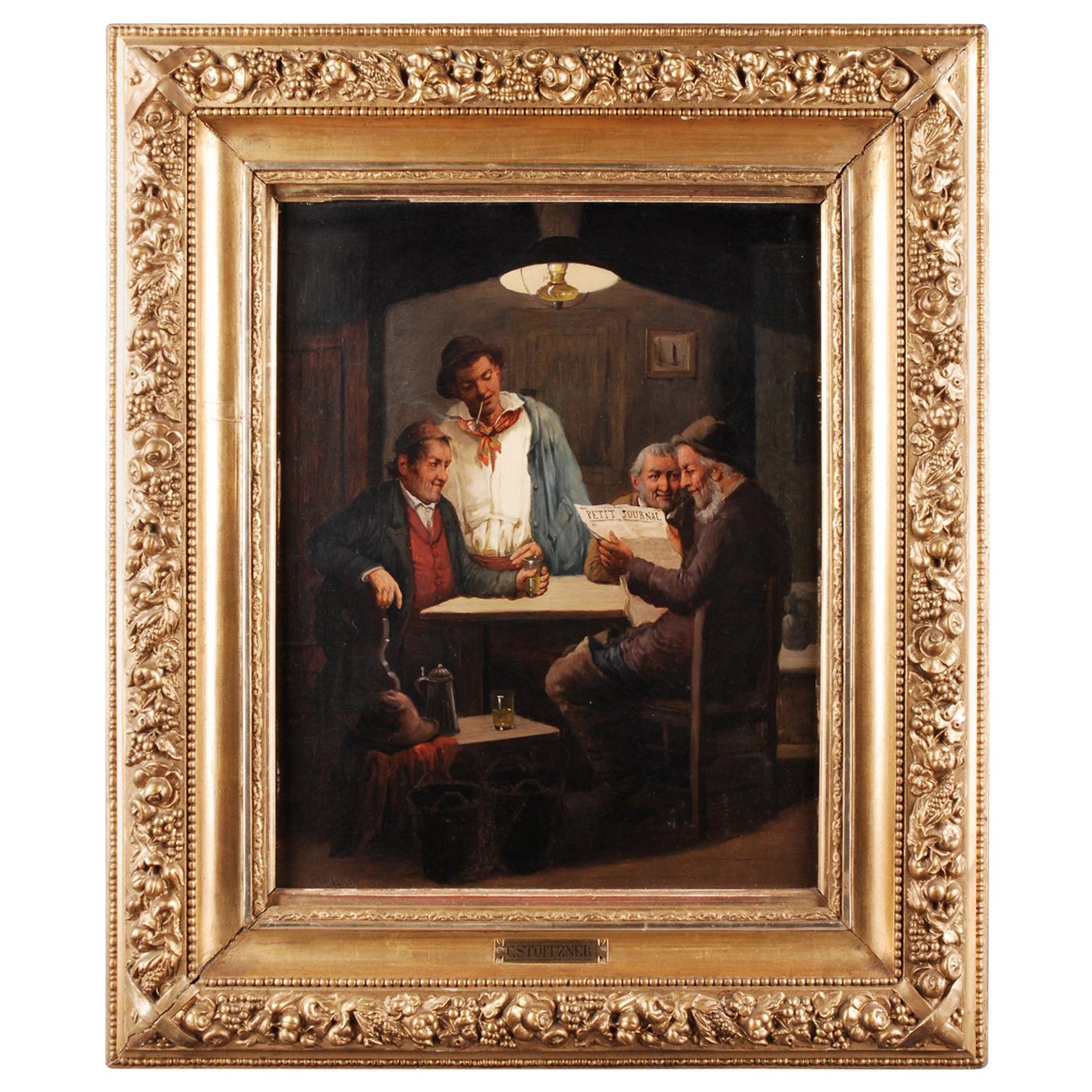 19th Century Politicians in the Tavern C. Stoitzner, 1863-1934 For Sale