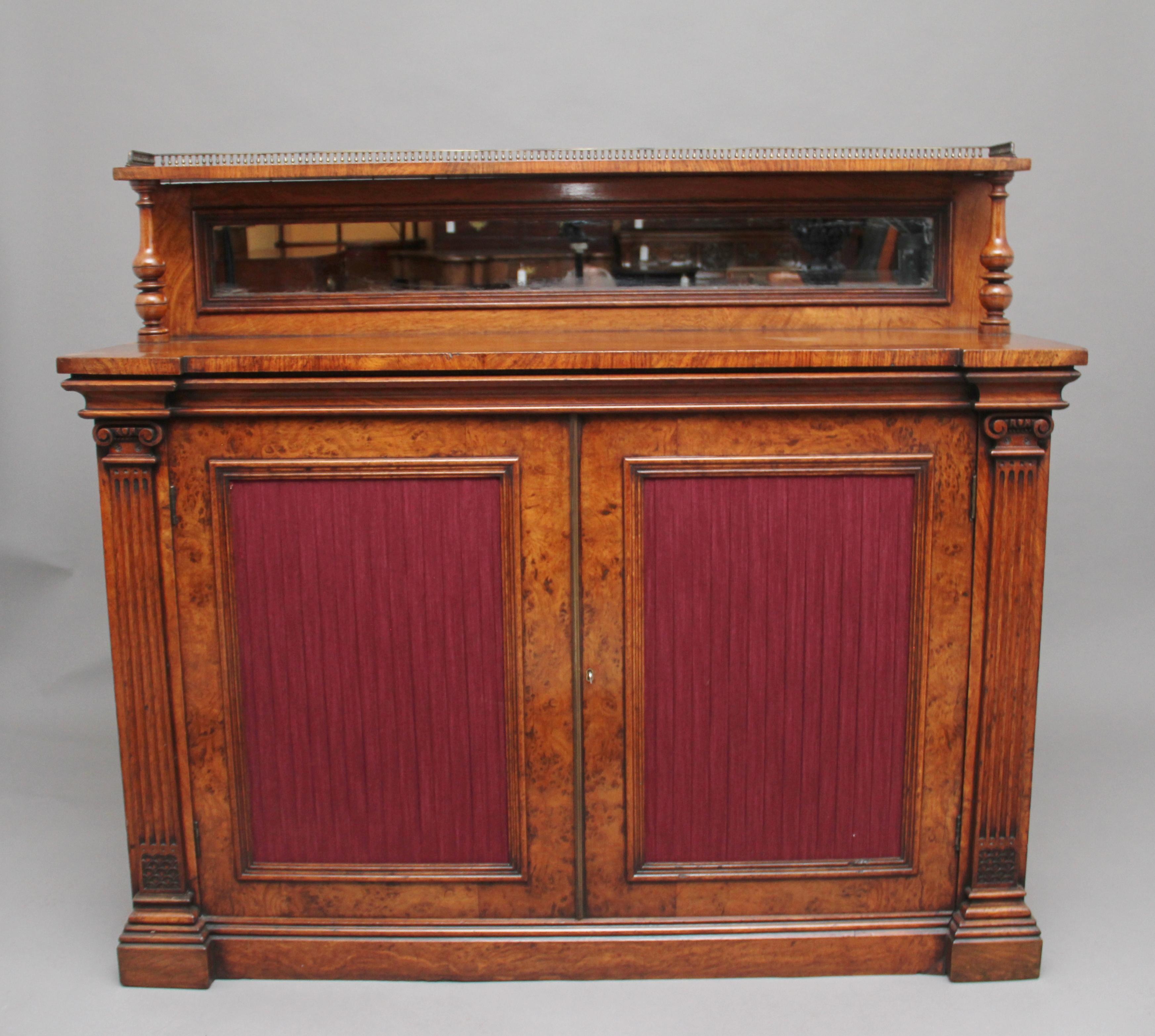 Early Victorian 19th Century Pollard Oak Cabinet For Sale
