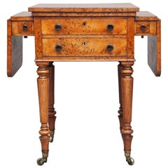 19th Century Pollard Oak Drop-Leaf Side Table