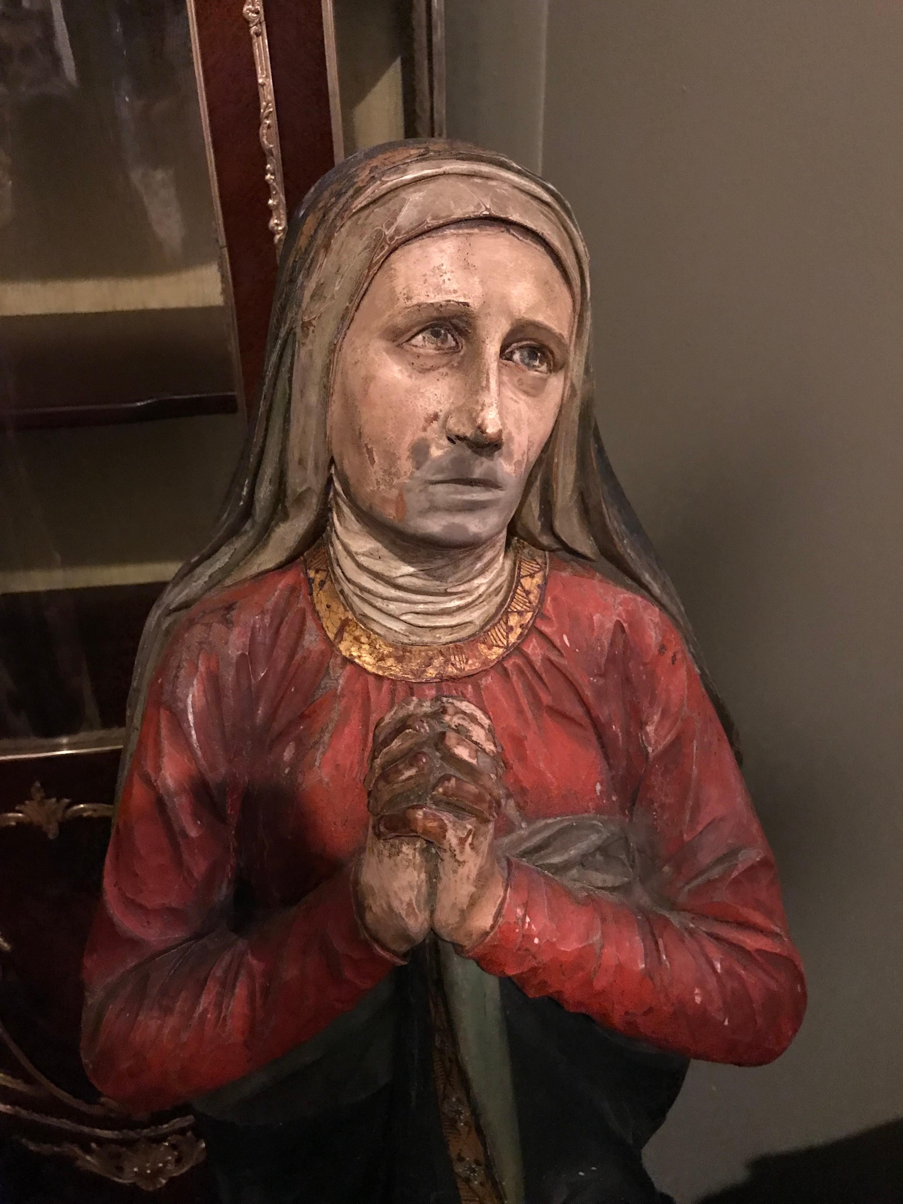 19th Century Polychrome and Paint Decorated Life Sized Crucifixion of Christ In Fair Condition In Stamford, CT