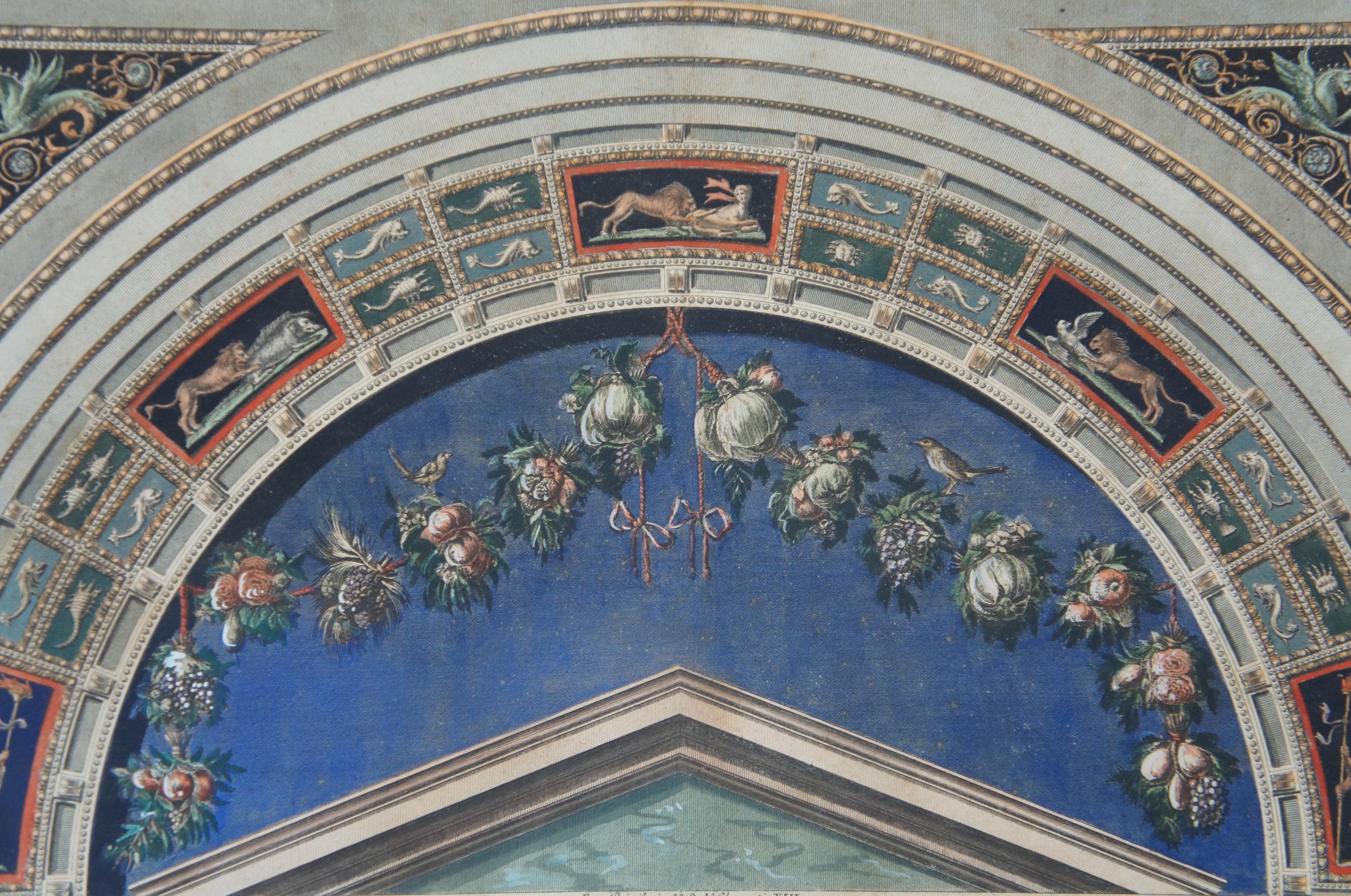 19. Jahrhundert Polychromie-Stich Johan Ottaviani Logge di Rafaele Nel Vaticano (Papier)