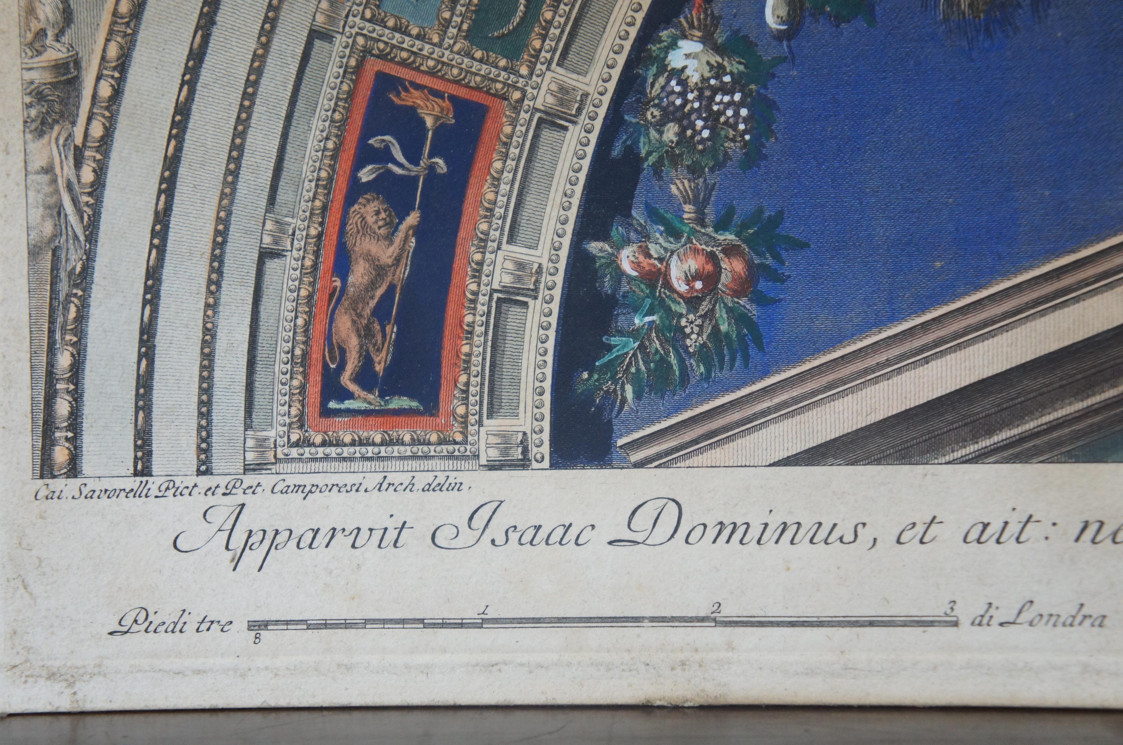 19. Jahrhundert Polychromie-Stich Johan Ottaviani Logge di Rafaele Nel Vaticano 1