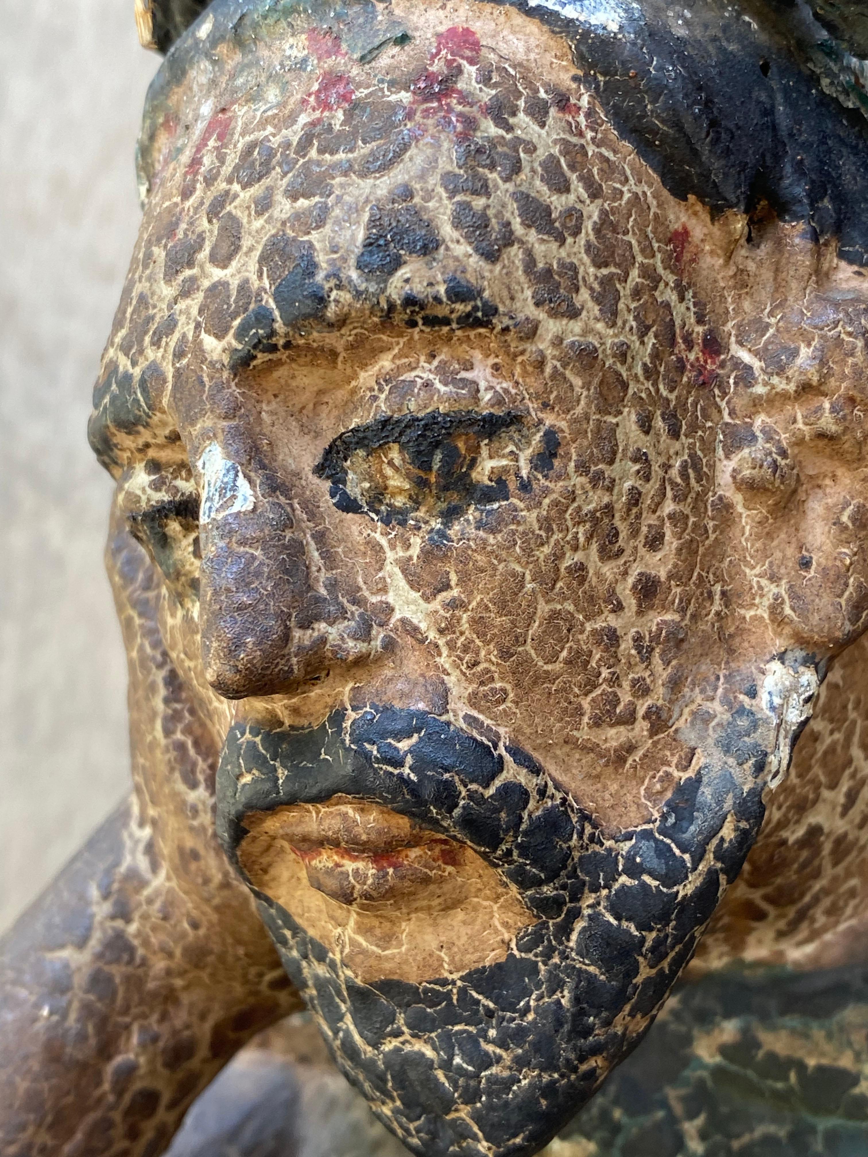 Gesù del Getsemani policromo del XIX secolo in vendita 7