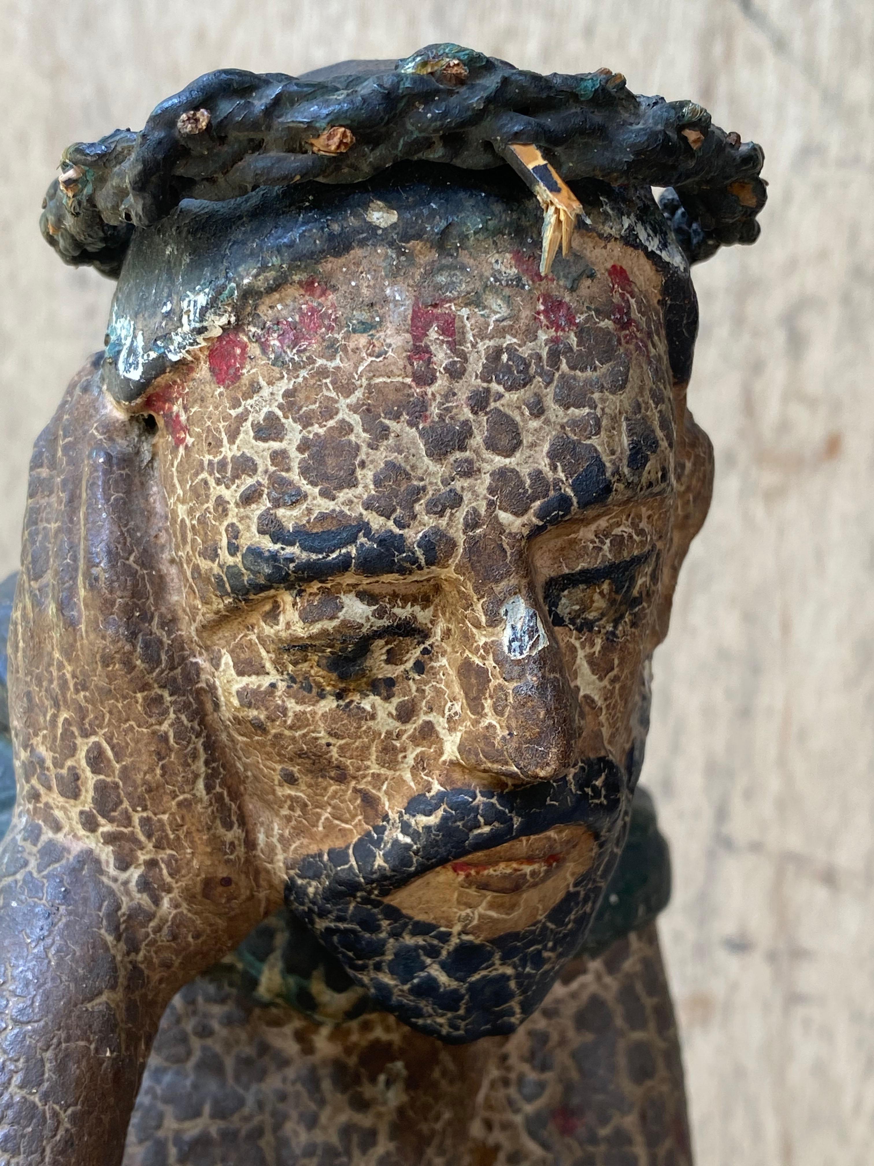 Gesù del Getsemani policromo del XIX secolo in vendita 1