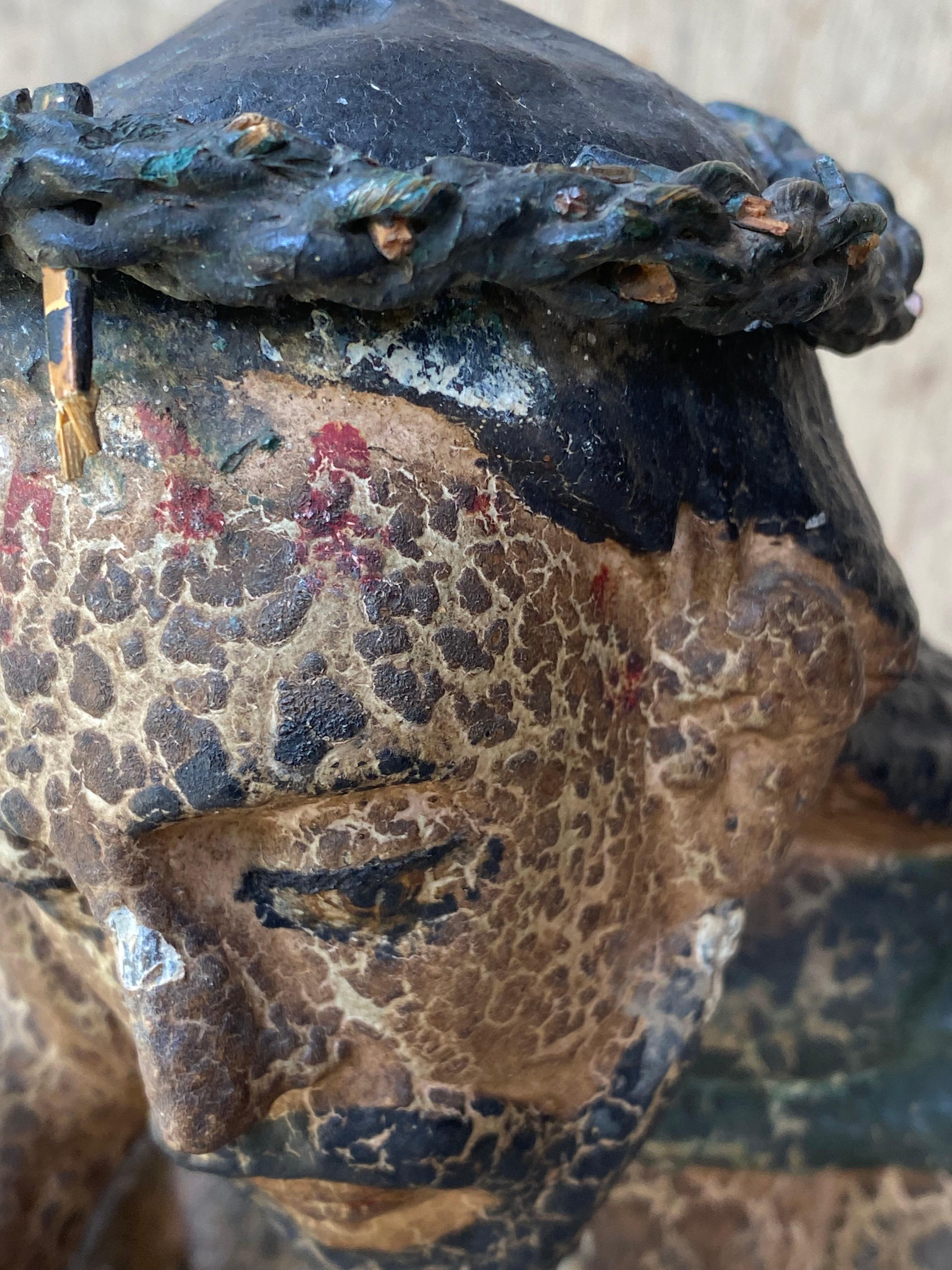 Gesù del Getsemani policromo del XIX secolo in vendita 2