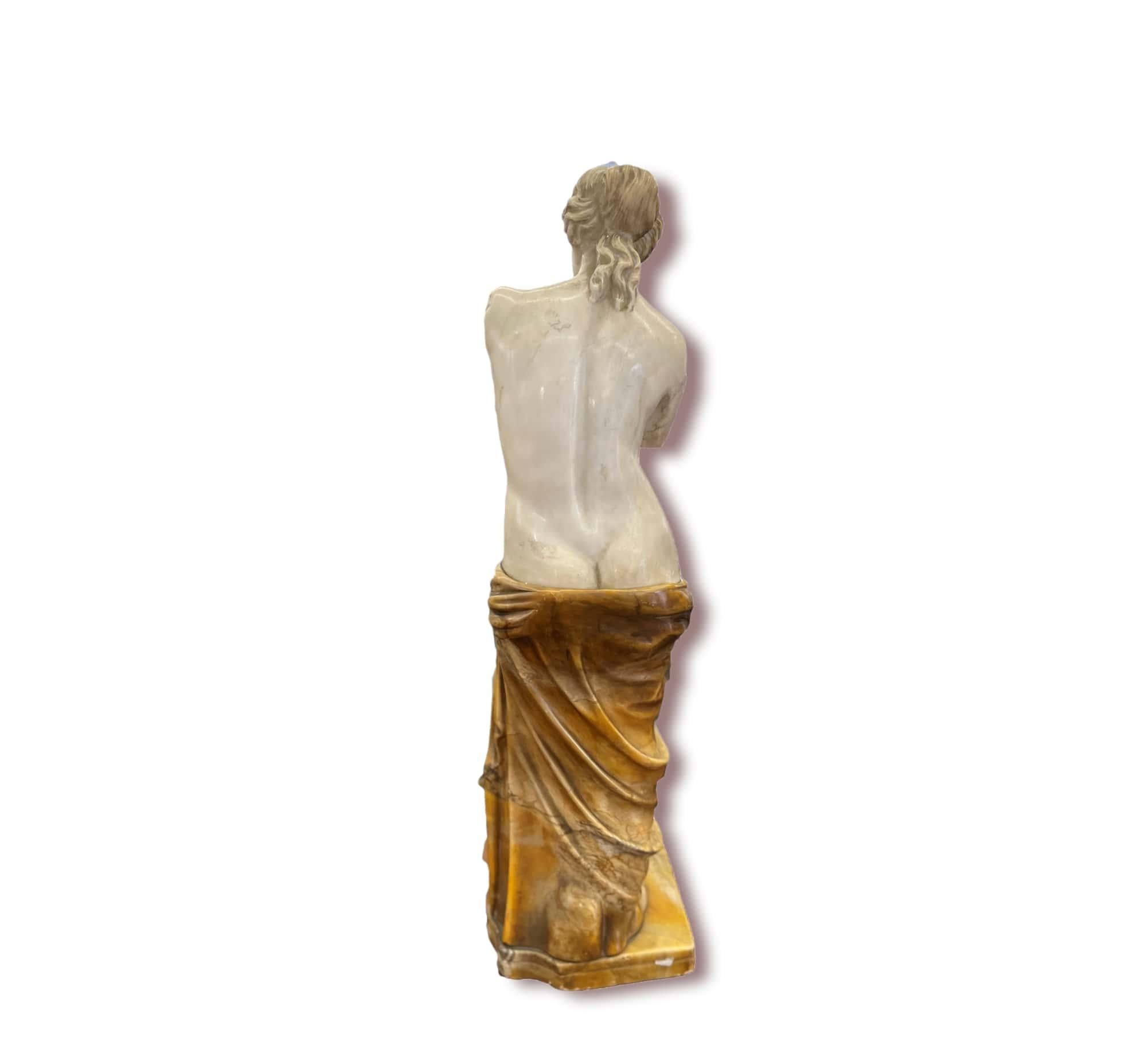 Neoclassical 19th Century, Polychrome Marble Sculpture, Aphrodite of Milo For Sale
