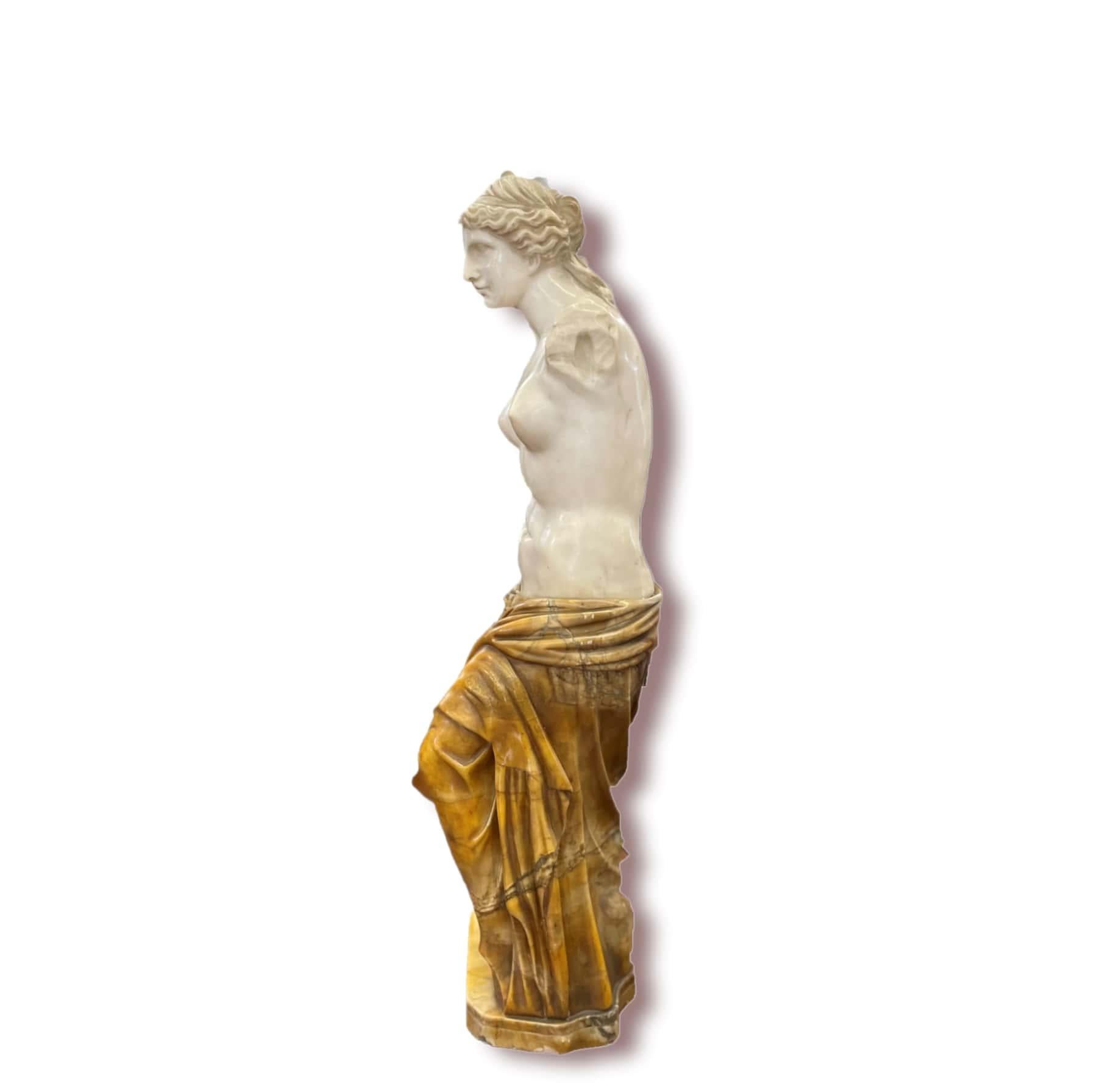 Italian 19th Century, Polychrome Marble Sculpture, Aphrodite of Milo For Sale