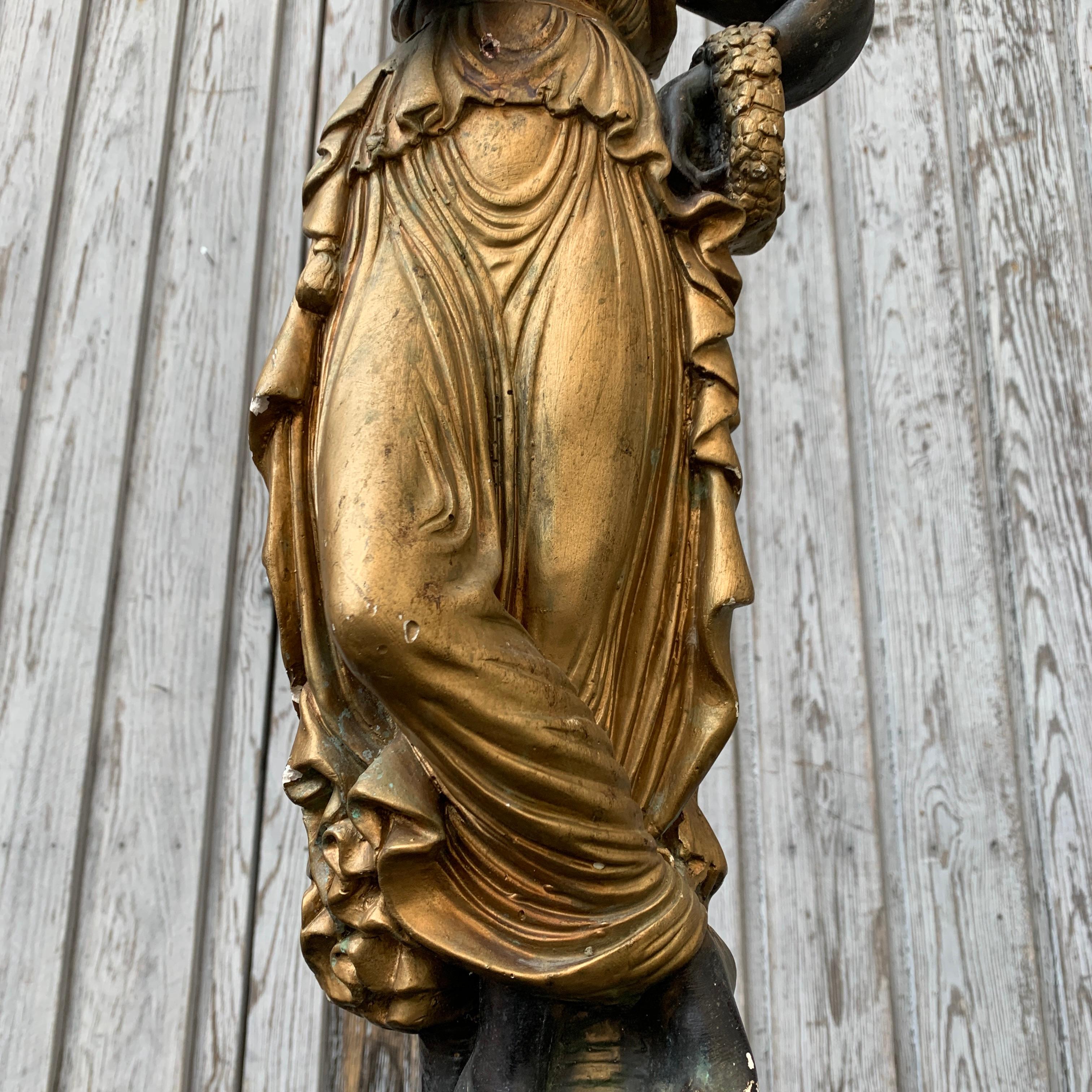 Polychrome Skulptur einer römischen Frau aus dem 19. Jahrhundert im Angebot 3