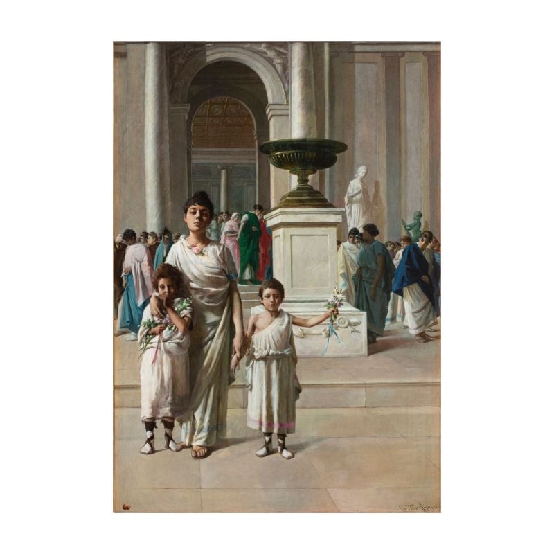 Gerolamo Graffigna (Genoa, 1861 - Savona, 1932) 

Pompeian scene

Oil on canvas, 80 x 117 cm

Contemporary frame 134 x 99 cm

Signed lower right 