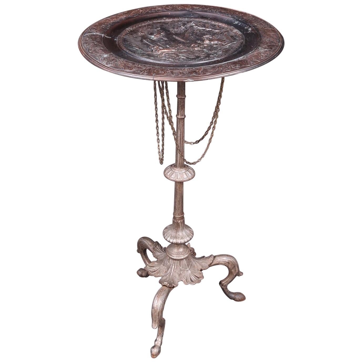 19th Century Pompey Metal Paw Shaped Feet Side Table