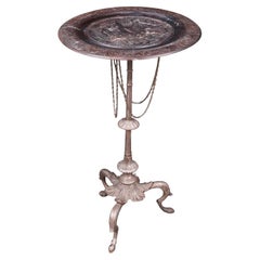 Antique 19th Century Pompey Metal Paw Shaped Feet Side Table