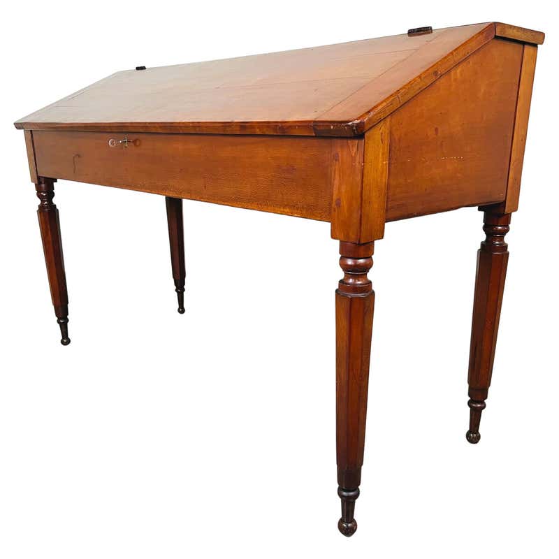 Walnut Slant Top Desk, 19th Century For Sale at 1stDibs | antique slant ...